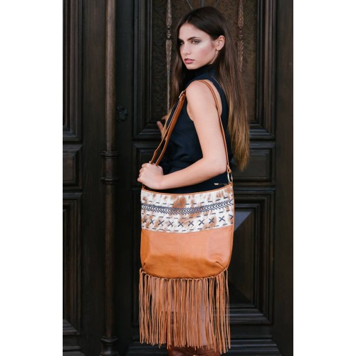Woven Leather Shoulder Satchel Bag soft bohemian boho leather handbag –  Tonketti